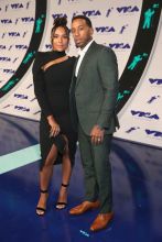 INGLEWOOD, CA - AUGUST 27: Eudoxie Mbouguiengue (L) and Ludacris attend the 2017 MTV Video Music Awards at The Forum on August 27, 2017 in Inglewood, California.