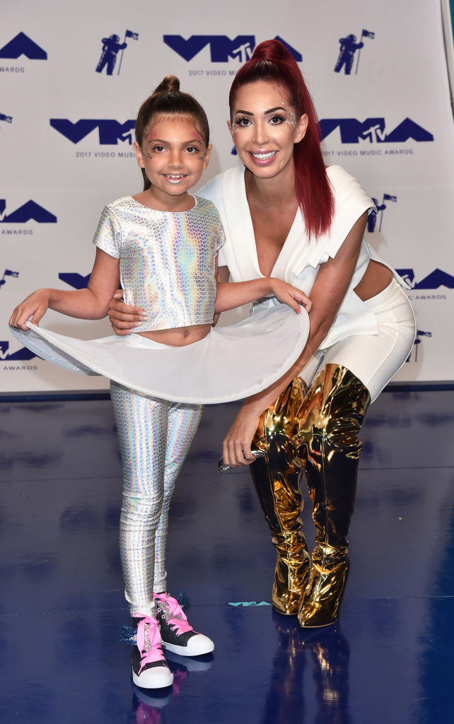 INGLEWOOD, CA - AUGUST 27: Sophia Laurent Abraham (L) and Farrah Abraham attend the 2017 MTV Video Music Awards at The Forum on August 27, 2017 in Inglewood, California.