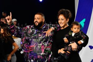 INGLEWOOD, CA - AUGUST 27: DJ Khaled (L) and Nicole Tuck attend the 2017 MTV Video Music Awards at The Forum on August 27, 2017 in Inglewood, California.