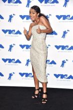 INGLEWOOD, CA - AUGUST 27: Yara Shahidi poses in the press room during the 2017 MTV Video Music Awards at The Forum on August 27, 2017 in Inglewood, California.