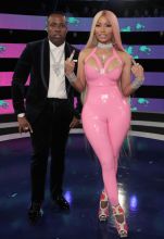 INGLEWOOD, CA - AUGUST 27: Yo Gotti (L) and Nicki Minaj attend the 2017 MTV Video Music Awards at The Forum on August 27, 2017 in Inglewood, California.