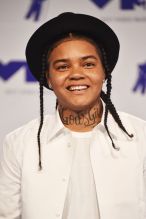 INGLEWOOD, CA - AUGUST 27: Young M.A attends the 2017 MTV Video Music Awards at The Forum on August 27, 2017 in Inglewood, California.