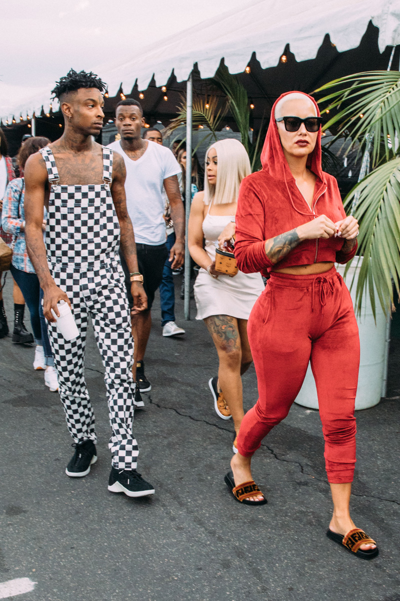 Amber Rose, Blac Chyna, and 21 Savage is seen at the Day n Night Festival in Anaheim, California.