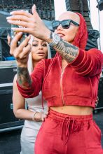 Amber Rose, Blac Chyna, and 21 Savage is seen at the Day n Night Festival in Anaheim, California.