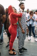 Amber Rose, Blac Chyna, and 21 Savage is seen at the Day n Night Festival in Anaheim, California.