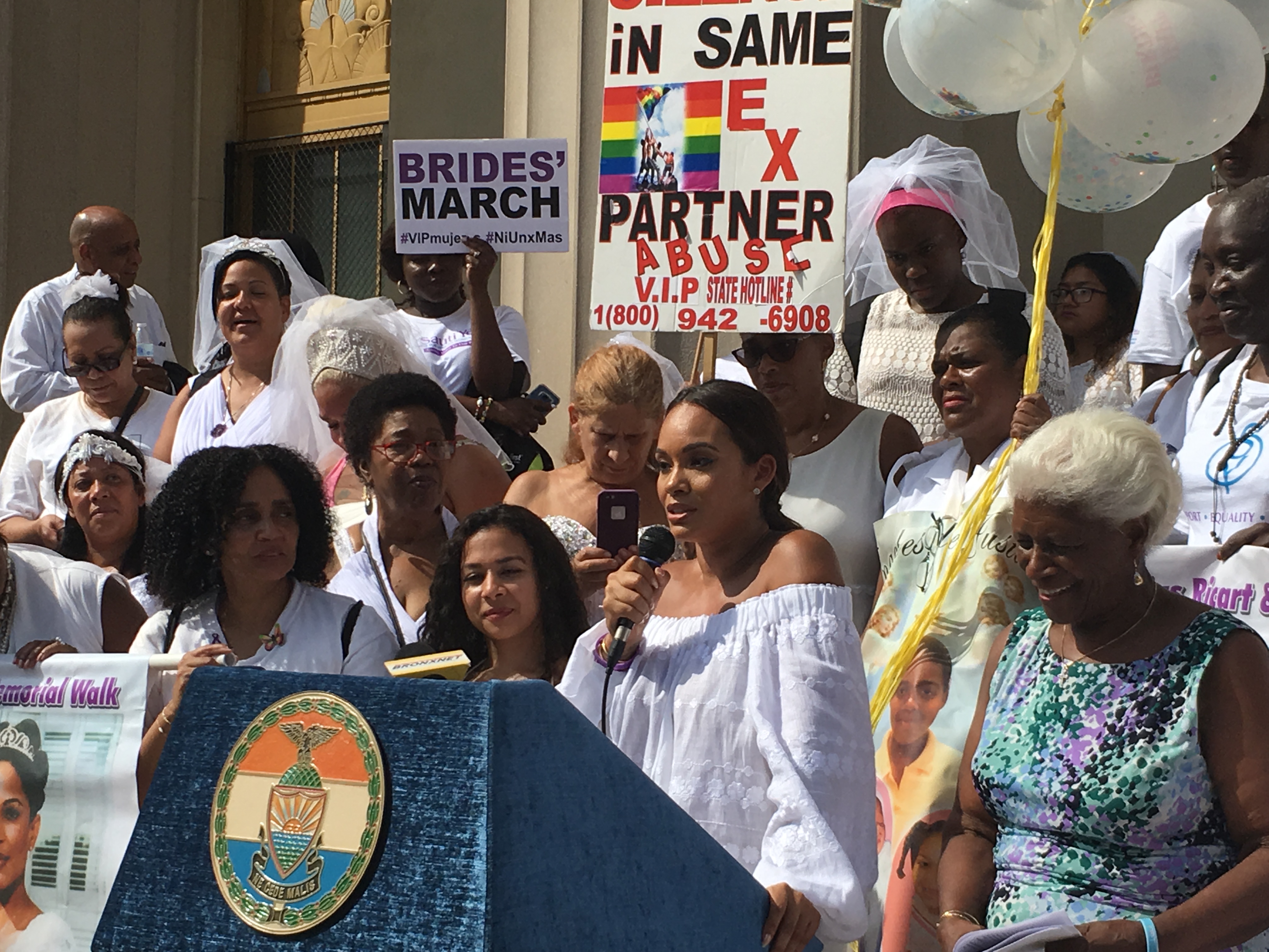Basketball Wives” Evelyn Lozada Leads NYC March Against Domestic Violence pic