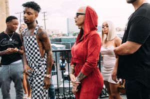 Amber Rose, Blac Chyna, and 21 Savage is seen at the Day n Night Festival in Anaheim, California.
