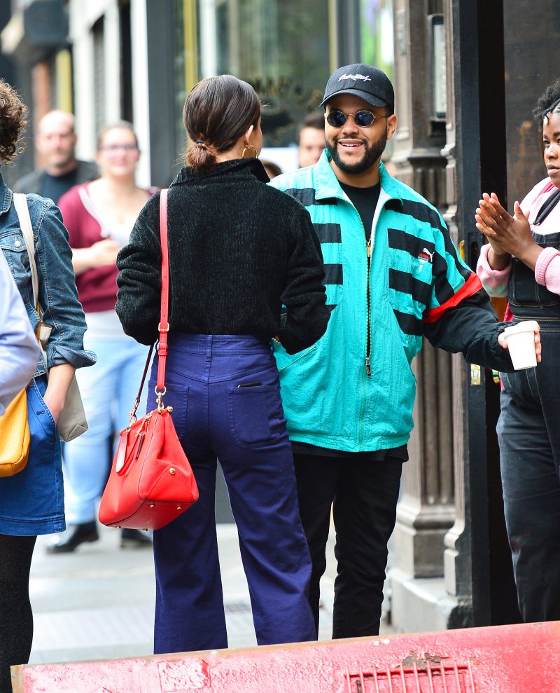 Selena Gomez and The Weeknd enjoy a stroll together in the West Village in NYC.