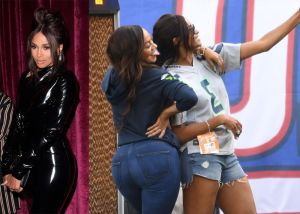 Seattle Seahawks vs New York Giants game at Metlife Stadium in East Rutherford, NJ. Ciara, LALA Anthony