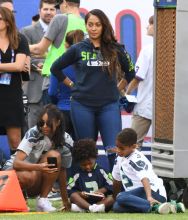 Seattle Seahawks vs New York Giants game at Metlife Stadium in East Rutherford, NJ. Ciara, LALA Anthony