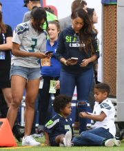 Seattle Seahawks vs New York Giants game at Metlife Stadium in East Rutherford, NJ. Ciara, LALA Anthony, Future Zahir, Kiyan Anthony