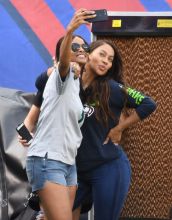 Seattle Seahawks vs New York Giants game at Metlife Stadium in East Rutherford, NJ. Ciara, LALA Anthony