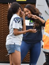 Seattle Seahawks vs New York Giants game at Metlife Stadium in East Rutherford, NJ. Ciara, LALA Anthony