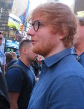 Ed Sheeran MTV TRL kicks off Times Square Takeover show in New York City.