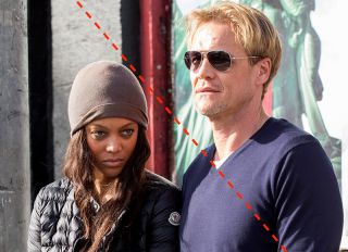 Tyra Banks and her boyfriend have lunch at Pearl on Sunset.