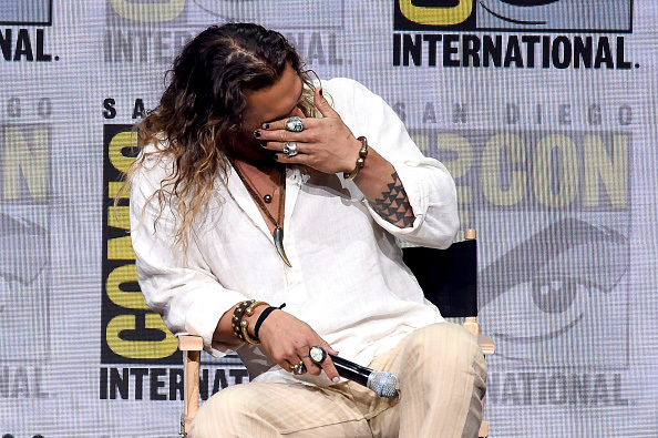 SAN DIEGO, CA - JULY 22:  Actor Jason Momoa attends the Warner Bros. Pictures "Justice League" Presentation during Comic-Con International 2017 at San Diego Convention Center on July 22, 2017 in San Diego, California.  