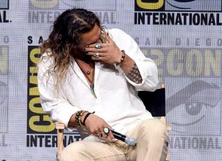 SAN DIEGO, CA - JULY 22: Actor Jason Momoa attends the Warner Bros. Pictures "Justice League" Presentation during Comic-Con International 2017 at San Diego Convention Center on July 22, 2017 in San Diego, California.