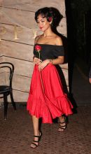 Jhene Aiko is spotted leaving Poppy nightclub after attending Kelly Rowland's Halloween party in Los Angles, California,