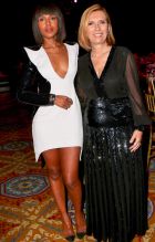 Kerry Washington and Liz Rodbell are seen attending the 2017 FGI Night of Stars Modern Voices gala at Cipriani Wall Street in New York City.