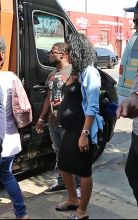 Kevin Hart and heavily pregnant Eniko Parrish take Kevin's kids to the Ice Cream Museum in Los Angeles.