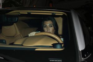 Kourtney Kardashian is spotted leaving the Chateau Marmont Hotel after having dinner with her friends Scottie Pippen And Larsa