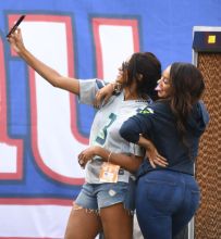 Seattle Seahawks vs New York Giants game at Metlife Stadium in East Rutherford, NJ. Ciara, LALA Anthony