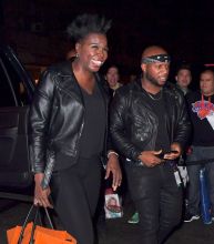 Leslie Jones , star of SNL, was spotted out in NYC on Saturday, heading to the Cast After Party. She was accompanied by a mystery man, who held her hand walking inside. Leslie had a Jolly smile on her face, as she beamed with pride. She recently said that she had been dating, but wouldn't reveal who the person was. Perhaps this is who she was referring to