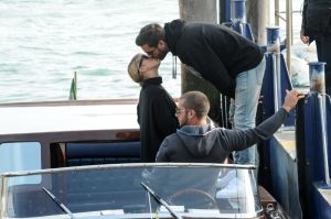 Sofia Richie and Scott Disick are seen during a Gondola ride in Venice, Italy.