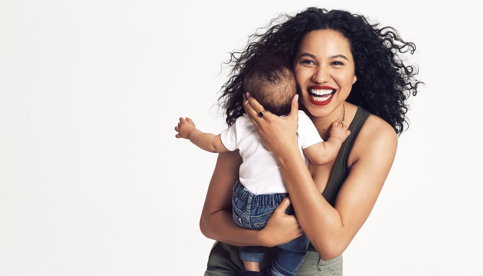 Actress Jurnee Smollett-Bell with son Hunter (5 months)
