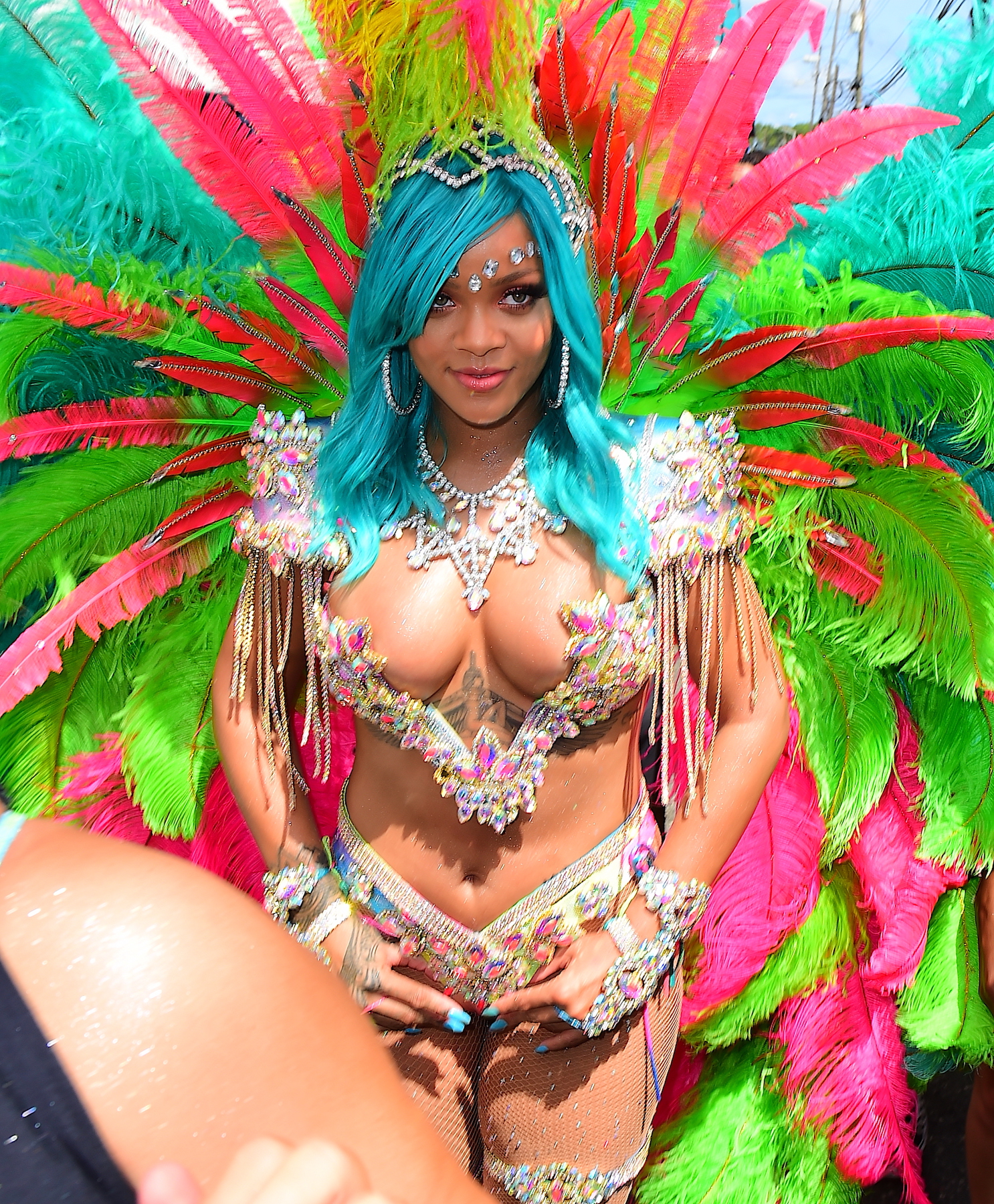 Rihanna Looks Extravagant as she Parties at Cropover Festival in Barbados
