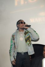 ATLANTA, GA - NOVEMBER 09: Rapper Quavo attends the 'H.O.M.E. by Martell' event on November 9, 2017 in Atlanta, Georgia.