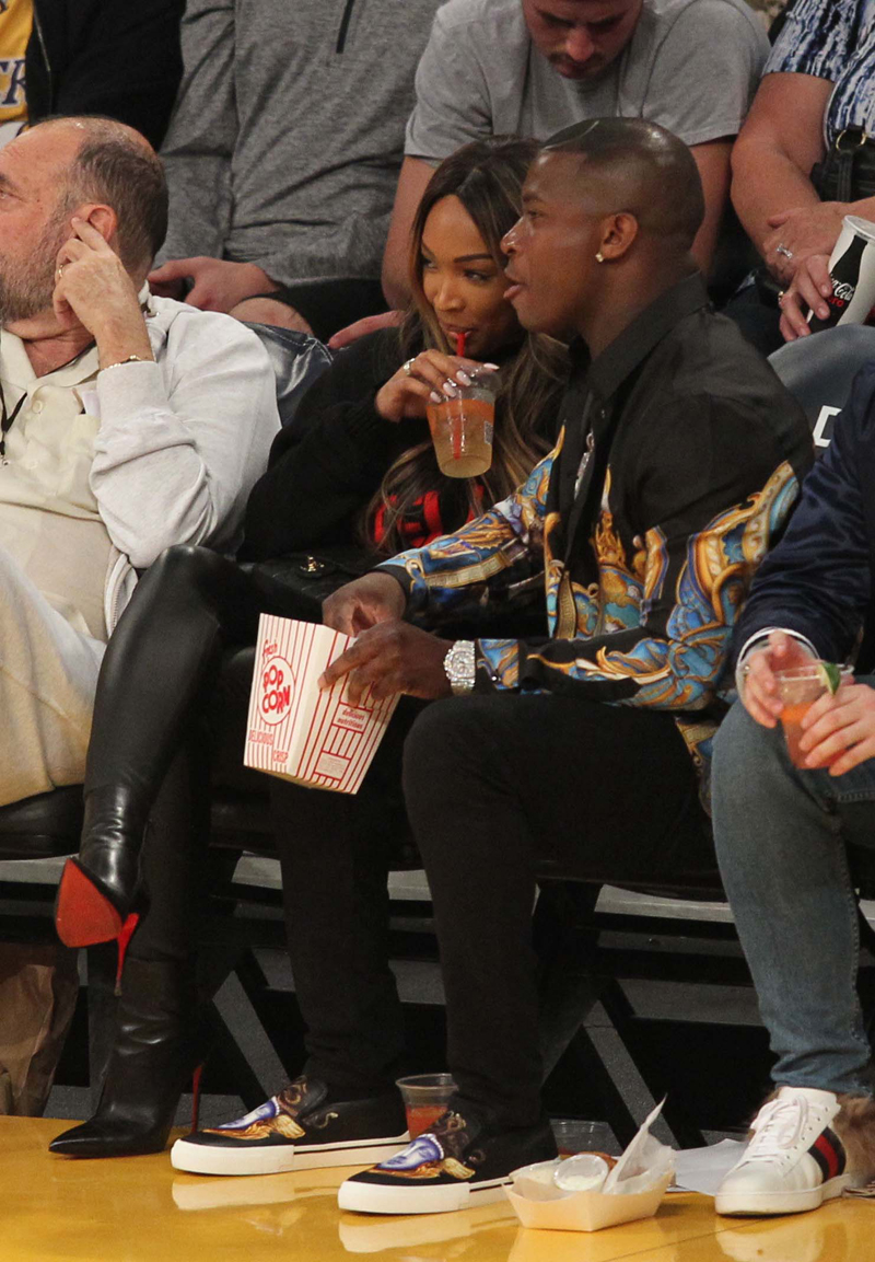 Tuesday November 21, 2017;  Celebs out at the Lakers game. The Los Angeles Lakers defeated the Chicago Bulls by the final score of 103-94 at Staples Center in Los Angeles, CA.