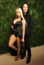 Nicki Minaj Alexander Wang Arrivals for the Fourteenth Annual CFDA/VOGUE Fashion Fund Awards, held at the Weylin B. Seymour event space in Brooklyn, New York