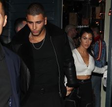 Kourtney Kardashian and Younes Bendjima spotted leaving Kendall Birthday in Los Angeles, California.