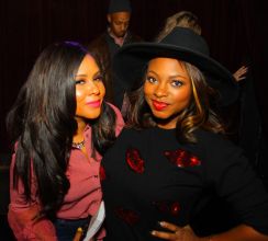 Angela Yee hosts her podcast "Lip Service" live with T.I., Naturi Naughton