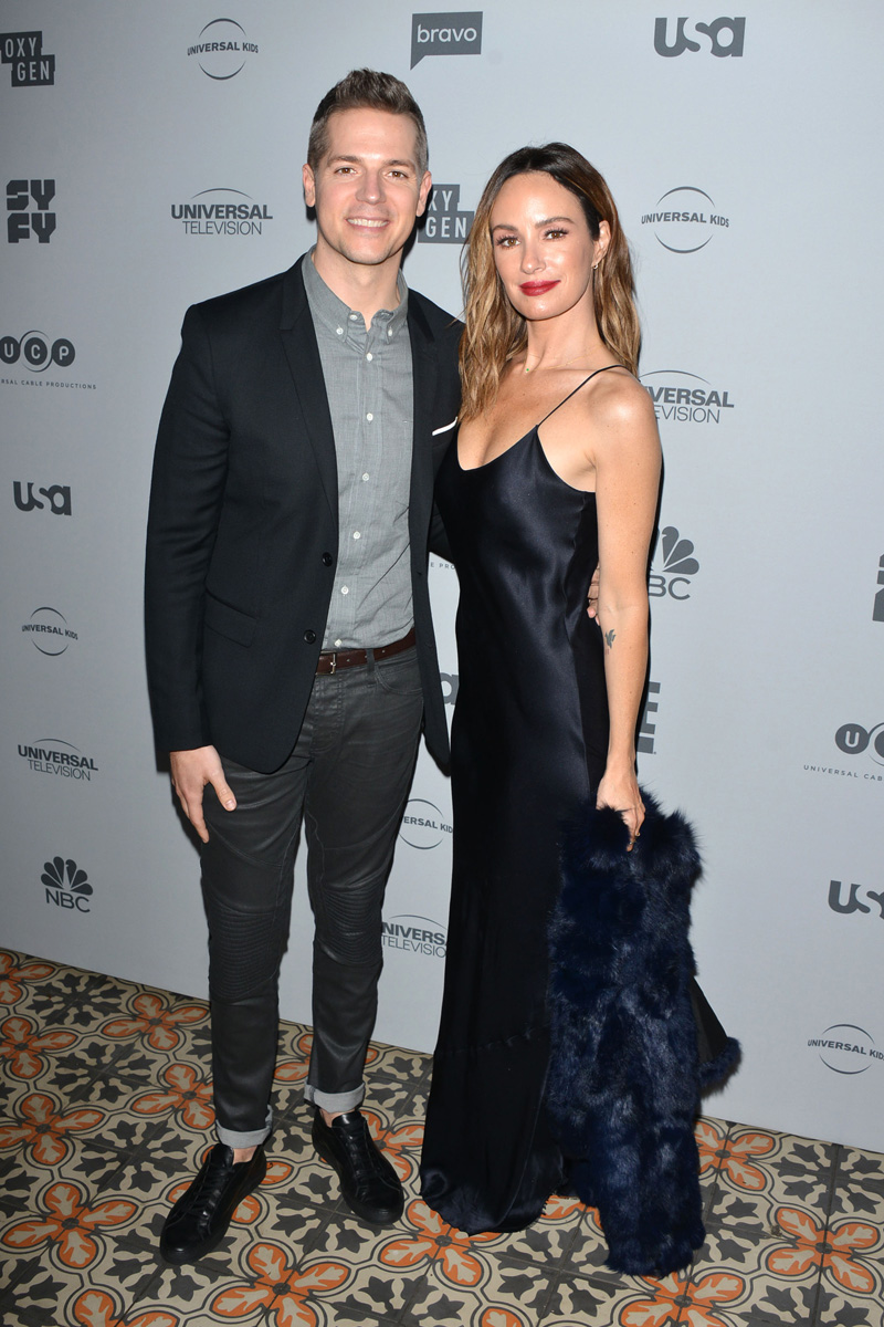 Jason Kennedy and Catt Sadler NBCUniversal Holiday Kick Off Event