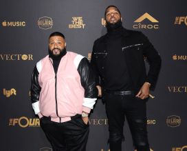 BEVERLY HILLS, CA - DECEMBER 02: DJ Khaled and Andre "Dre" Christopher Lyon of Cool & Dre attend The Four cast Sean Diddy Combs, Fergie, and Meghan Trainor Host DJ Khaled's Birthday Presented by CÎROC and Fox on December 2, 2017 in Beverly Hills, California.
