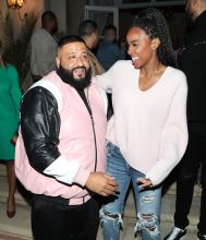 BEVERLY HILLS, CA - DECEMBER 02: DJ Khaled and Kelly Rowland attend The Four cast Sean Diddy Combs, Fergie, and Meghan Trainor Host DJ Khaled's Birthday Presented by CÎROC and Fox on December 2, 2017 in Beverly Hills, California.