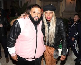 BEVERLY HILLS, CA - DECEMBER 02: DJ Khaled and Laurieann Gibson attend The Four cast Sean Diddy Combs, Fergie, and Meghan Trainor Host DJ Khaled's Birthday Presented by CÎROC and Fox on December 2, 2017 in Beverly Hills, California.