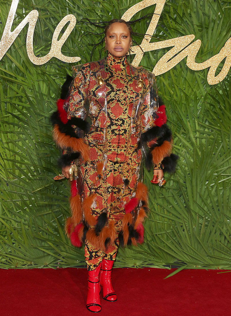 Erykah Badu attends The Fashion Awards 2017 in partnership with Swarovski at Royal Albert Hall on December 4, 2017 in London, England. 