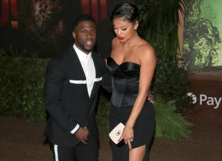 Premiere Of Columbia Pictures' 'Jumanji: Welcome To The Jungle' Kevin Hart and Eniko Parrish