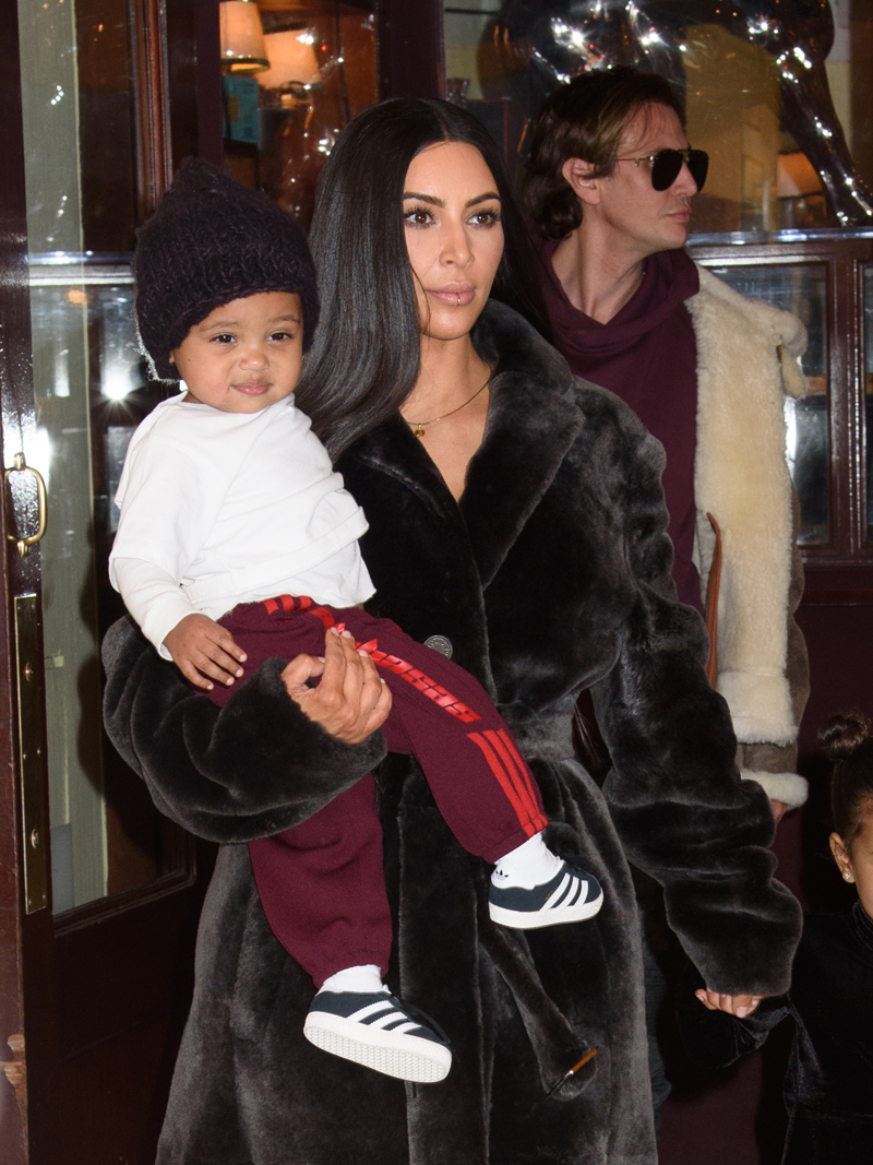 Kim Kardashian, North West, Saint West and Jonathan Cheban Lunching at Cipriani Restaurant in NYC 