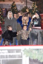 Kim Kardashian is seen ice skating with daughter North West and her son Saint West at the Ice Rink in Thousand Oaks at Larsa and Scottie Pippen daughters birthday with friends.