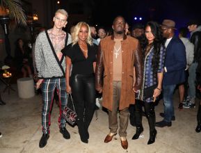 BEVERLY HILLS, CA - DECEMBER 02: Machine Gun Kelly, Mary J. Blige, Sean 'Diddy' Combs and Cassie attend The Four cast Sean Diddy Combs, Fergie, and Meghan Trainor Host DJ Khaled's Birthday Presented by CÎROC and Fox on December 2, 2017 in Beverly Hills, California.
