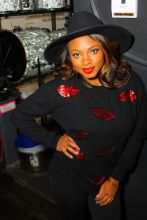 Angela Yee hosts her podcast "Lip Service" live with T.I., Naturi Naughton