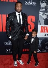 Den of Thieves - Los Angeles Premiere Curtis Jackson aka 50 Cent and son Sire Jackson