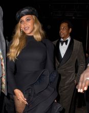 Beyonce and Jay Z were among the star studded guest list at Diddy's Rooftop Grammy Party. They were seen leaving an EXTREMELY crowded Catch Nightclub , surrounded by security guards. Diddy and Cassie, French Montana, and many more were in attendance