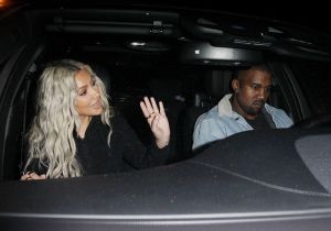 Kim Kardashian and husband Kanye West leaving Craig's Restaurant in Los Angeles
