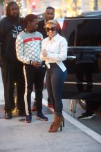 Cardi B and Off Set walk hand in hand as they shop together at Moncler on Rodeo Drive in Beverly Hills