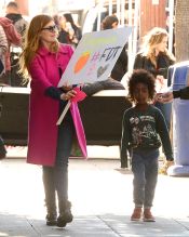 Connie Britton Attends The Los Angeles Womens March
